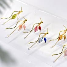 耳針x耳夾水晶花_夜光叢林(簡約版-6色)_光點飾品