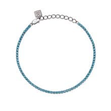 LA LIGNE LIGHT BLUE SLIM TENNIS BRACELET