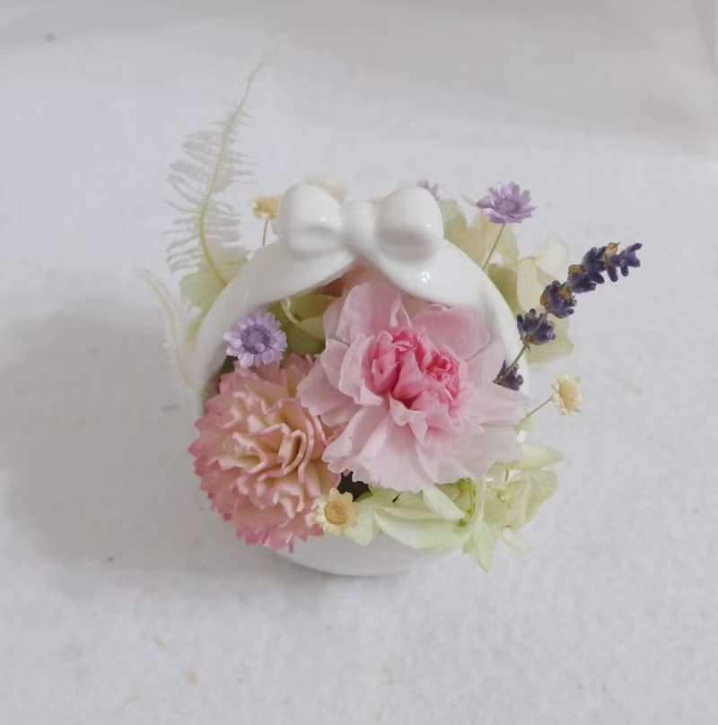 謝謝你來當我的寶貝康乃馨玫瑰永生盆花 彌月禮禮畢業花束禮物七