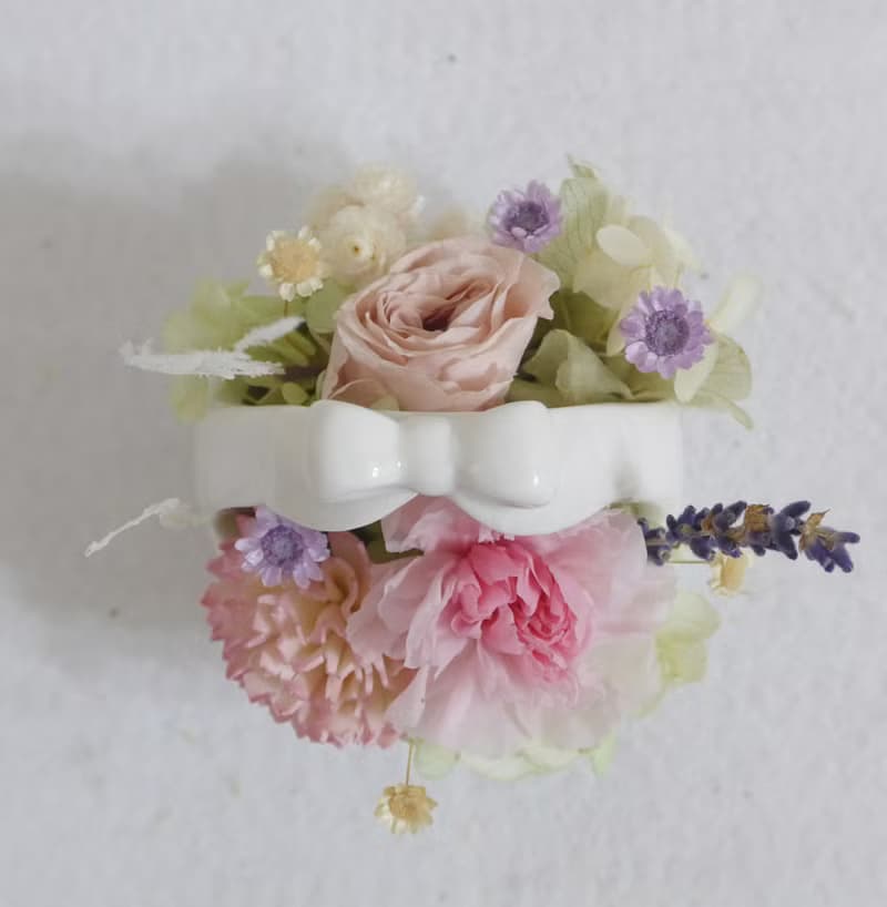 謝謝你來當我的寶貝康乃馨玫瑰永生盆花 彌月禮禮畢業花束禮物七