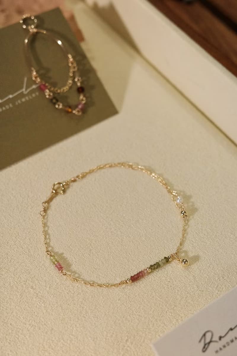 2way 碧璽手鏈 腳鏈 14K Gold-Filled