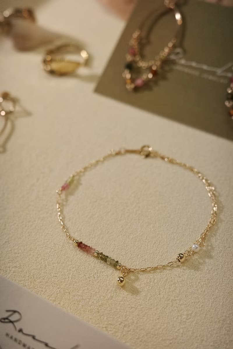 2way 碧璽手鏈 腳鏈 14K Gold-Filled