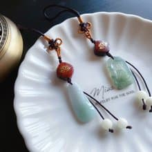 天然緬甸玉翡翠 隨行 禪 悟道 平安健康 包掛 禮物 無相佛 長輩禮