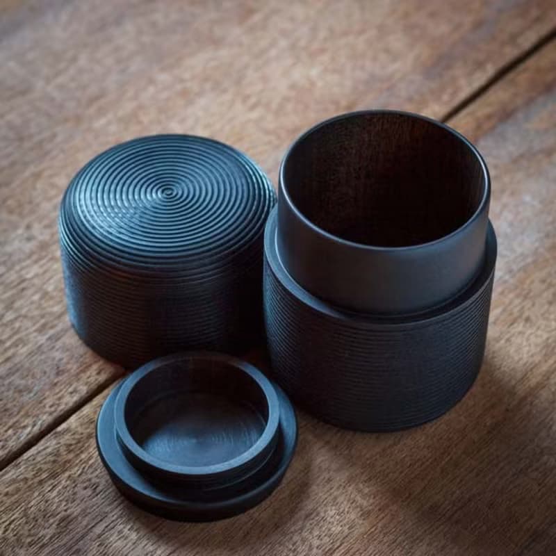 茶筒 KARMI ・俵・ブラック – 我戸幹男商店