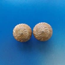 Vintage Jewelry 西洋古董飾品 TRIFARI 簡約 金色調 夾式耳環
