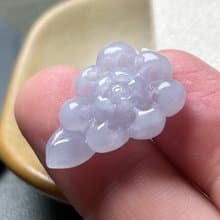 冰種紫羅蘭翡翠牡丹花 | 天然緬甸玉A貨翡翠 | 送禮