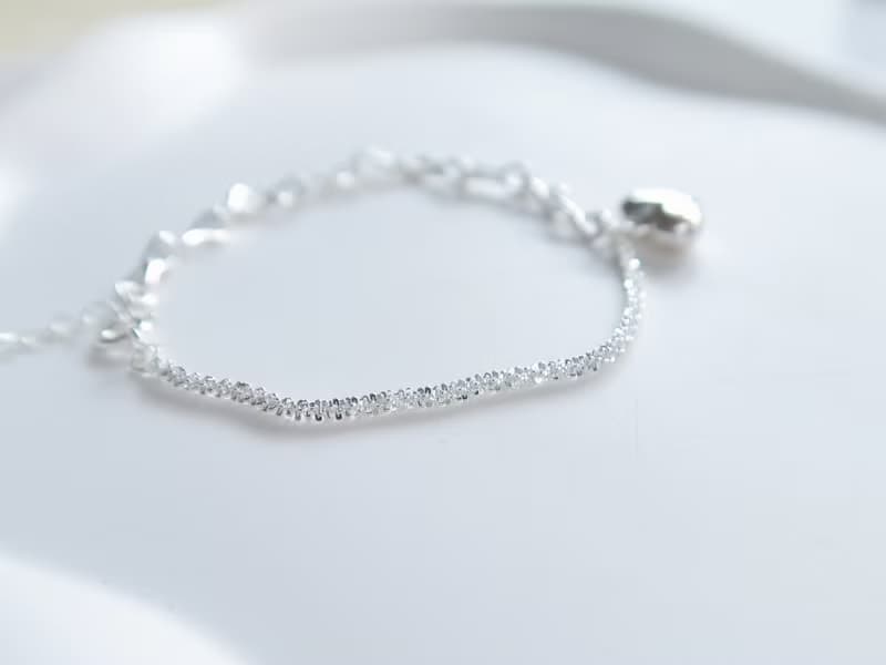 聖誕禮物 925純銀 星光 愛心 不對稱鍊 手鍊 免費包裝