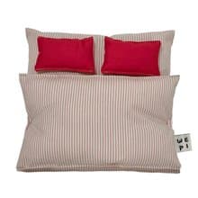 Red point doll bedding(2pillow) /handmade mini present miniature cushion play
