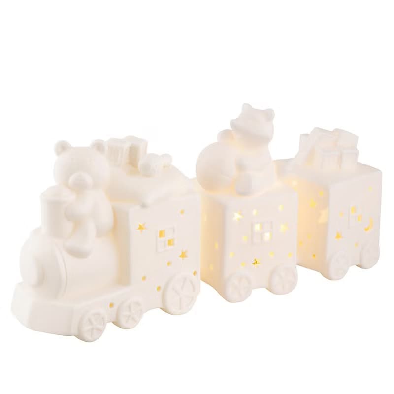 愛爾蘭Belleek Living 聖誕系列 玩具火車LED夜燈(三節)