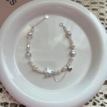 YuanPearl天然巴洛剋星星珍珠手鍊設計款純銀手鍊六款可選