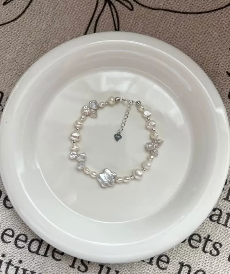 YuanPearl天然巴洛剋星星珍珠手鍊設計款純銀手鍊六款可選