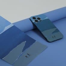 原創 插畫藍色收集員iPhone全包手機殼