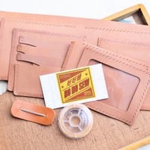 8咭位相片短夾 好好縫皮革材料包 免費刻字 手工包 情侶銀包 皮夾 短銀包 短財 簡約實用 意大利皮 植鞣革 皮革DIY 伴侶 纖薄 真皮 原色啡黑深藍綠橙紅