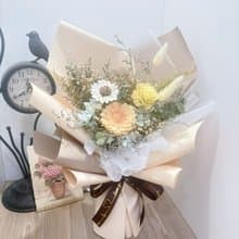 布丁色乾燥花束/乾燥花/送禮/索拉花/生日