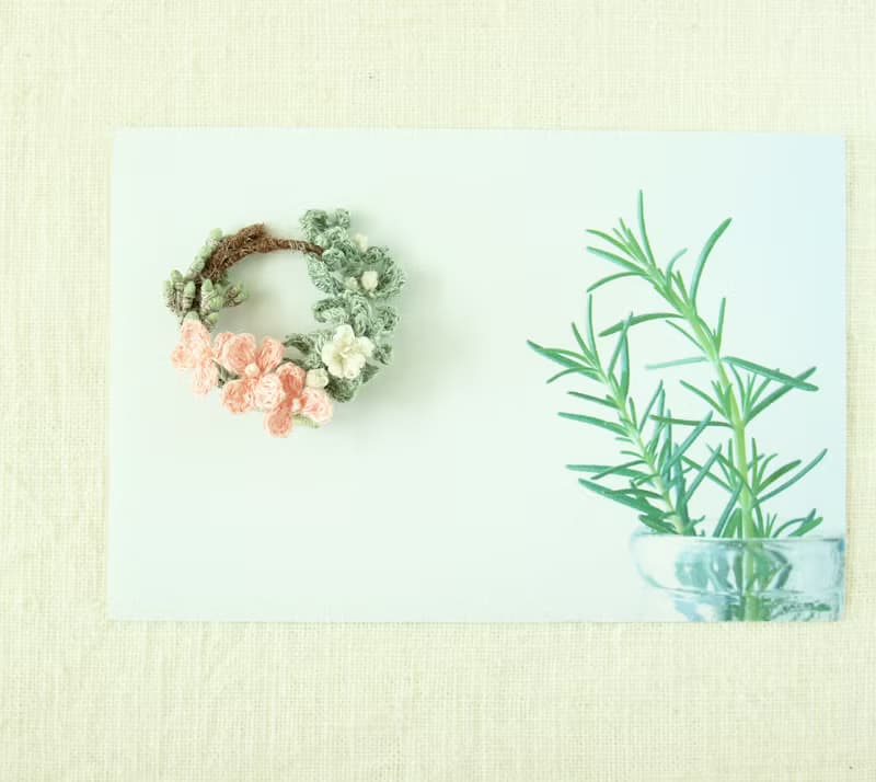 迷迭香 繡球花 花環 頸鍊/項鍊 粉紅色 M size  生日禮物