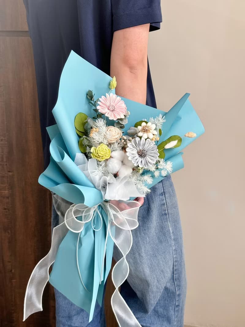 海洋之詩 乾燥花束 畢業花束
