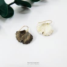 自然系列-金銀杏垂吊水泥耳環(生日禮物/情人禮物)