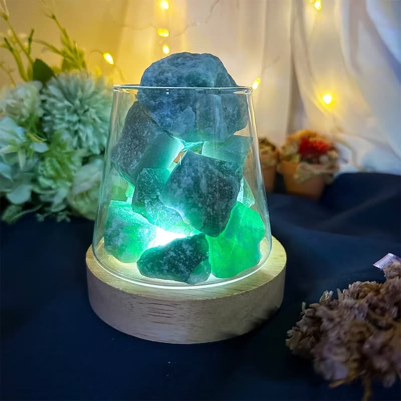 【MU工坊】綠東陵擴香石/水晶擴香燈/碎石/室內香薰/淨化小夜燈