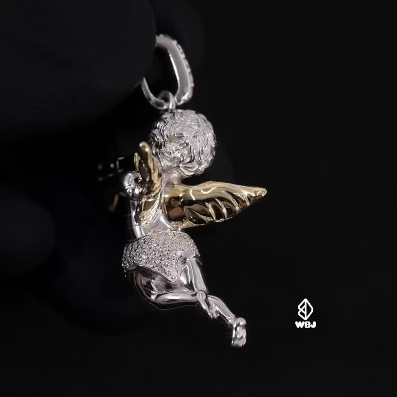 邱比特AK47天使吊墜吊墜 925純銀 生日禮物 項鍊