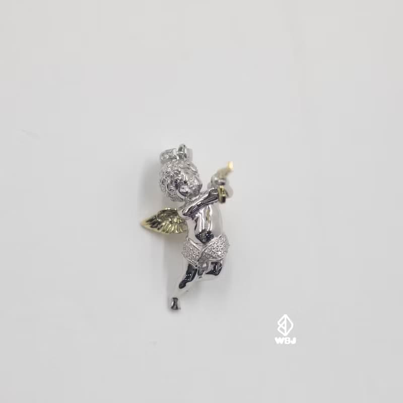 邱比特AK47天使吊墜吊墜 925純銀 生日禮物 項鍊