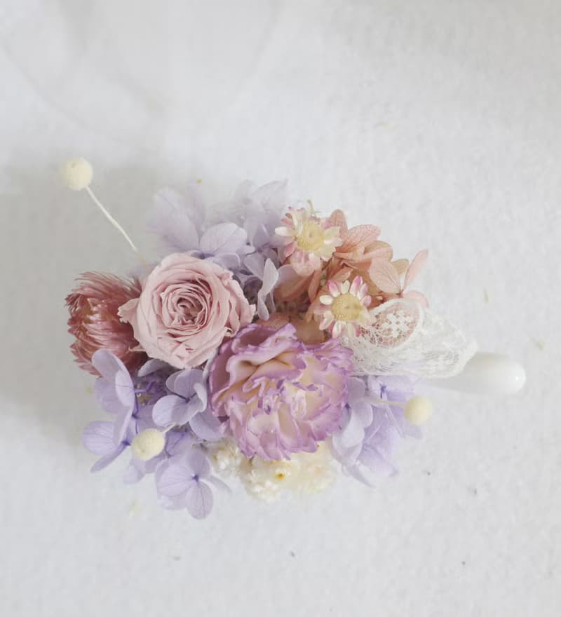 一起過生日莫蘭迪粉康乃馨 結婚捧花永生乾燥花情人節畢業花束七