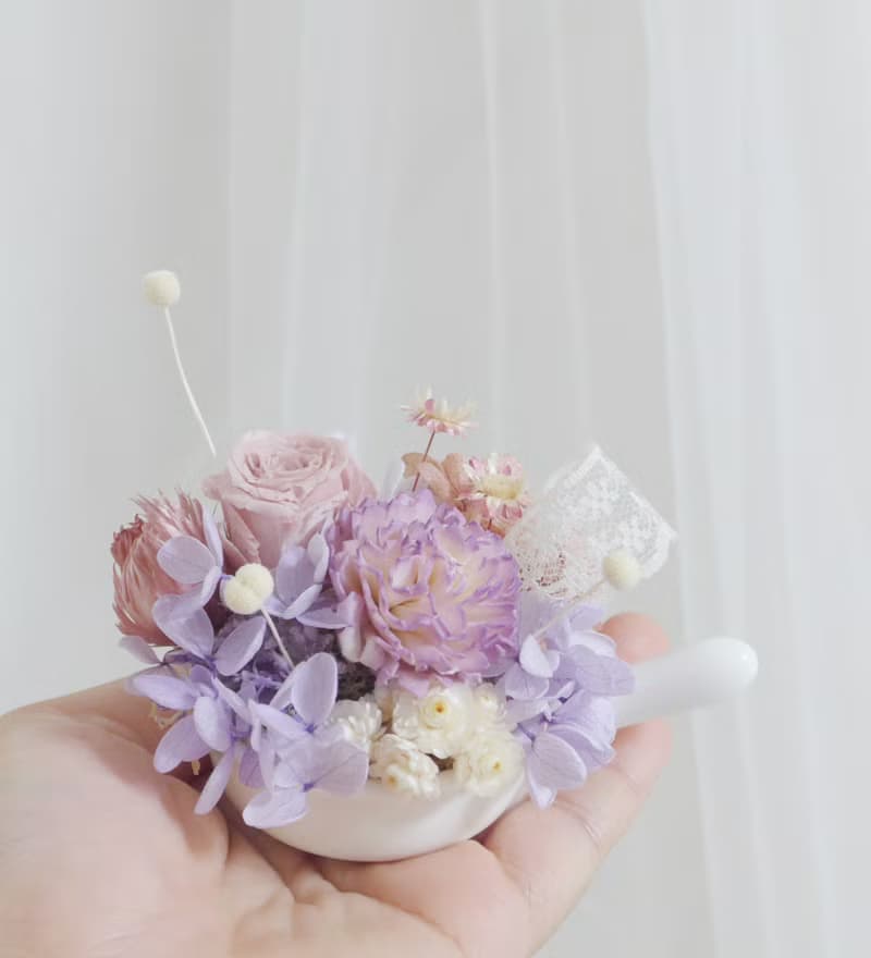 一起過生日莫蘭迪粉康乃馨 結婚捧花永生乾燥花情人節畢業花束七