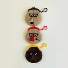 我不醜好聰明/微刺繡/塑膠口金零錢包