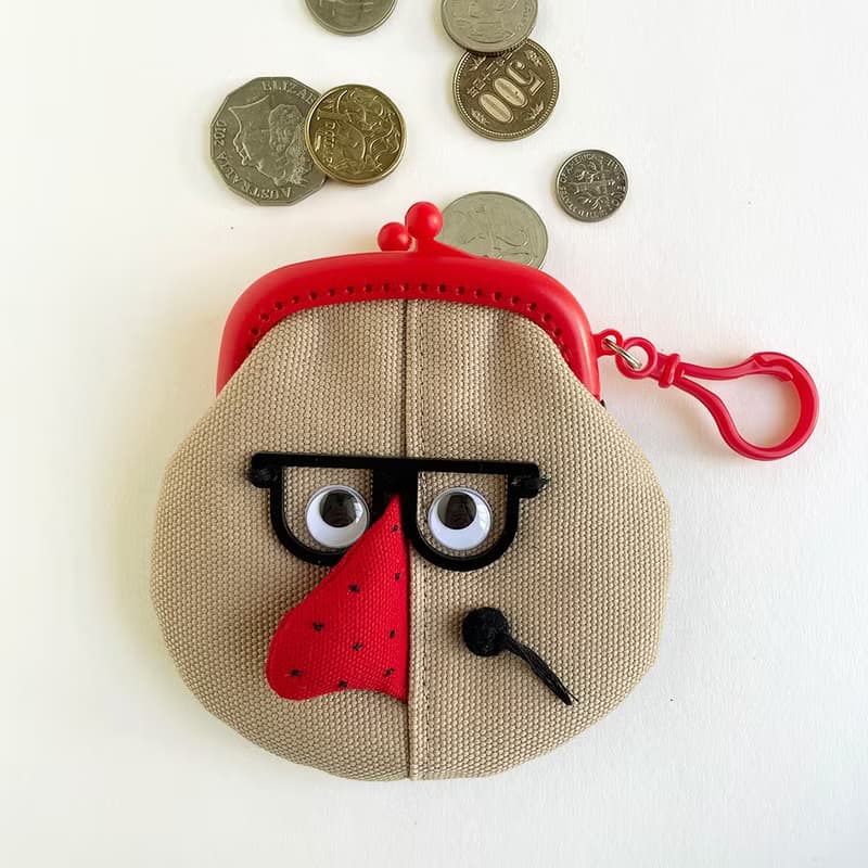 我不醜好聰明/微刺繡/塑膠口金零錢包