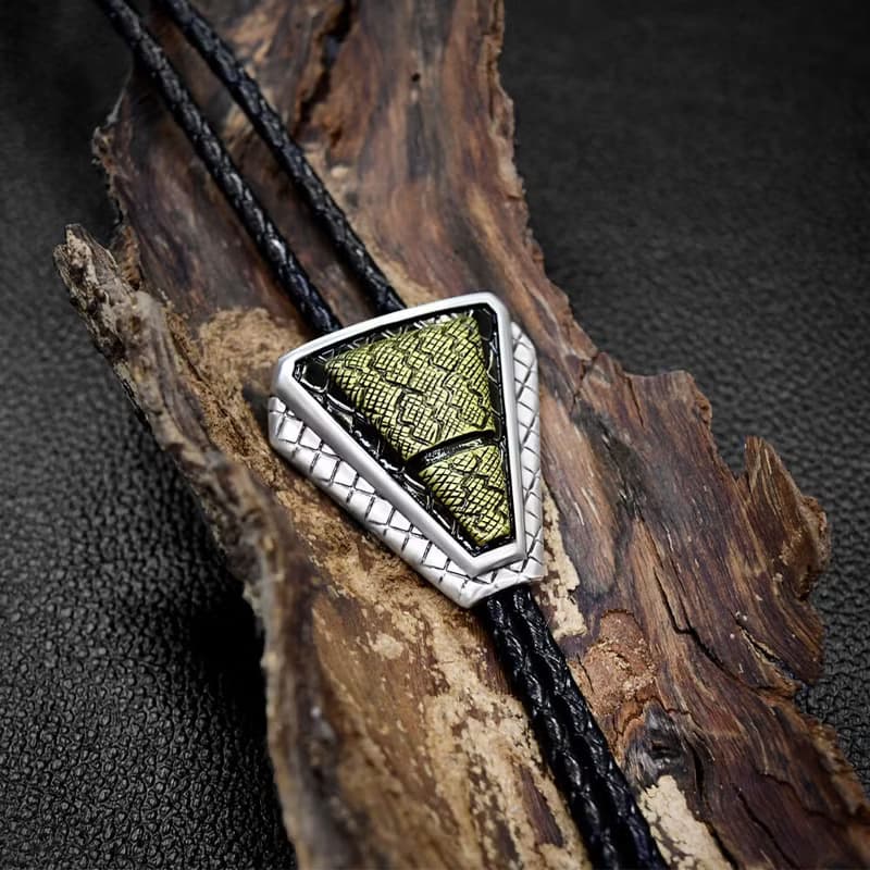 蛇年 金蛇富貴 真皮皮繩 保羅領帶 Bolo Tie  皮繩領帶 襯衫領繩