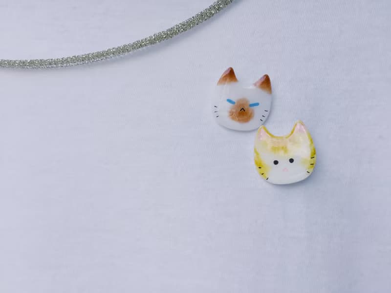 萌版貓頭 原創手作 手繪 迷你胸針 訂制 特別的禮物