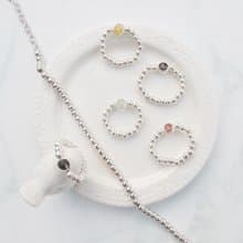 【水晶戒指】掌星 | 純銀小水晶 正能量彈性戒指 尾戒 | 大員囡仔