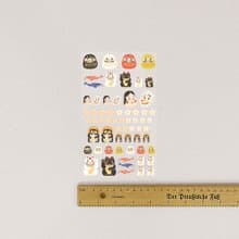 布用日本招財貓不倒翁燙印貼 | 熱轉印花貼紙