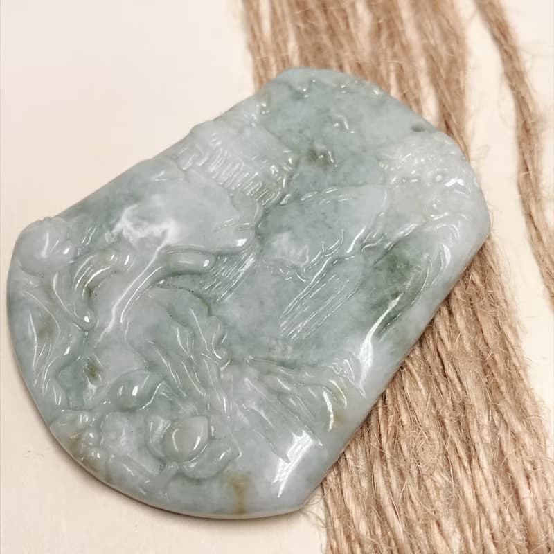 冰飄花翡翠山水牌 | 天然緬甸A貨翡翠 | 送禮