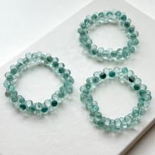 【幸運琉璃】藍綠梨型琉璃手鏈 幸運 相信自己