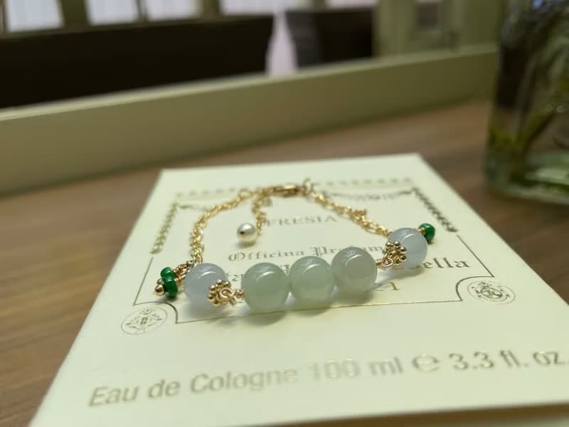 心弦//天然翡翠A貨 紫羅蘭 晴水 綠翠 美國14KGF配飾 手鍊