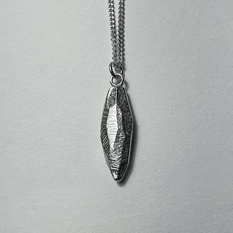 (925 Sterling Silver) Atypical Stone Necklace Ver.1