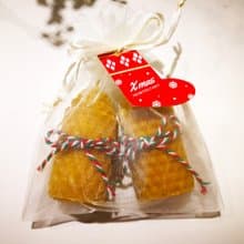 蜂蠟蠟燭2入組 -無香 標籤會依照送禮時節更換