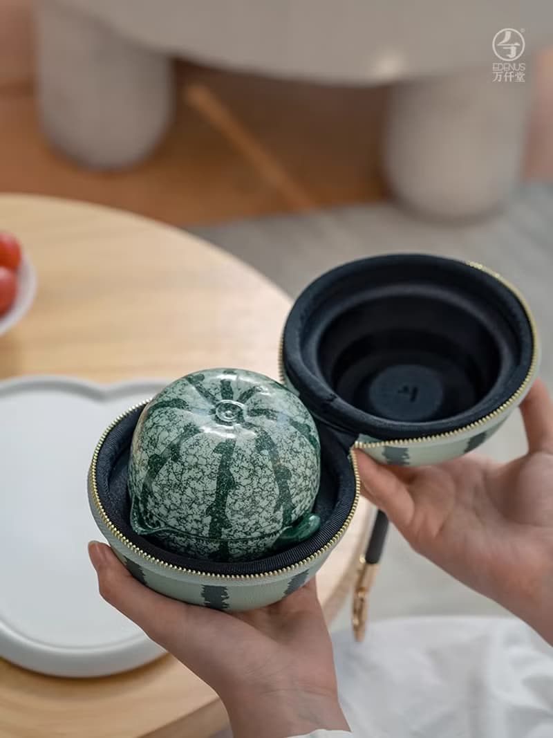 旅行茶具女士一人飲快客杯戶外露營便攜式茶具旅行套裝