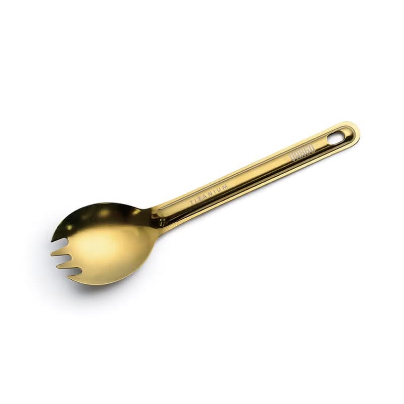 【美國 Vargo】 Titanium Spork ULV 超輕量純鈦湯叉 黃色 #T214