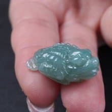 【招財神獸】冰綠翡翠三腳蟾蜍擺飾 | 天然緬甸玉翡翠A貨 | 送禮