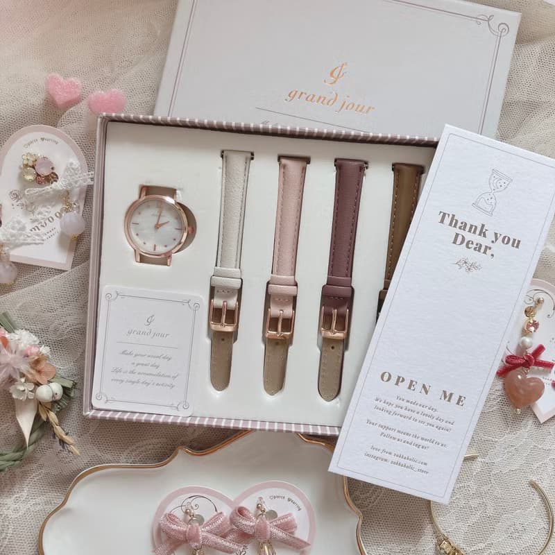 母親節禮物 免運 復古 Grand Jour Gift Set  女裝 可轉換錶帶禮