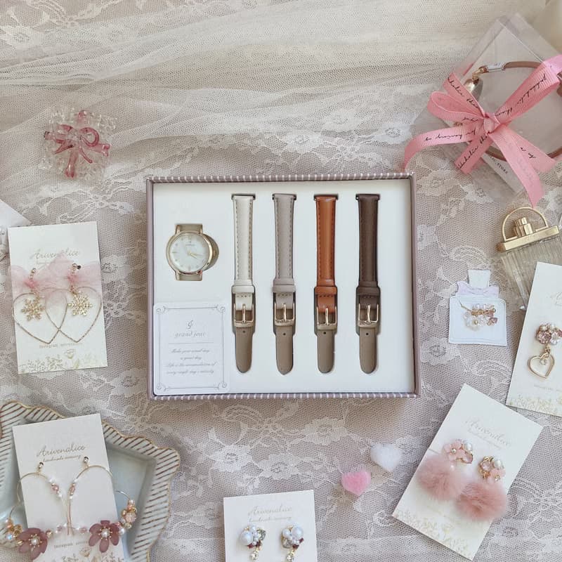 母親節禮物 免運 復古 Grand Jour Gift Set  女裝 可轉換錶帶禮