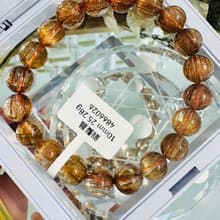 天然玻璃透體閃亮銅鈦水晶10mm25.28g正財事業正能量避邪