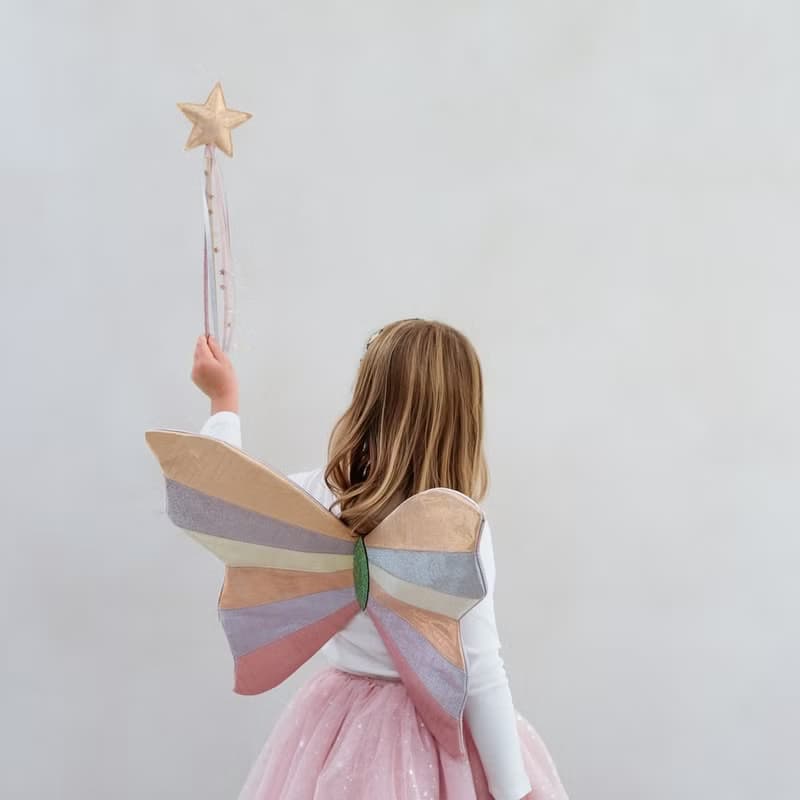 英國Mimi & Lula_AW25_變裝派對_閃耀金星星緞帶魔法棒