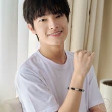 往昔 | 金曜石 黑髮晶 拉長石 S925純銀 | 男款水晶手鍊
