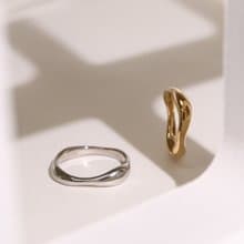 淙淙。白鋼戒指