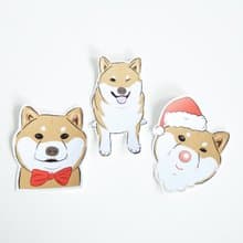 小飯糰  柴柴大型防水貼紙 No.7 柴犬 行李箱貼紙