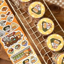 浣熊菓子屋/浣熊日式料理/7公分切膜紙膠帶/附離型紙