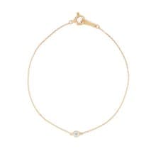 Visel 18K金單鑽包鑲手鍊