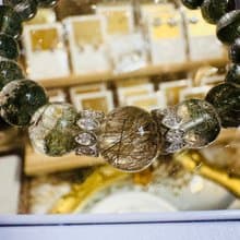 招財金銀髮綠半盆幽靈水晶設計款水晶主招財貴人緣改善運氣